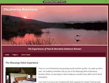 Tablet Screenshot of discoveringbotswana.com